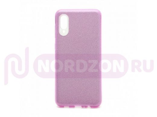 Чехол Samsung A02 /M02, силикон, мерцающий, Fashion, фиолетовый