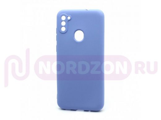 Чехол Samsung A11 /M11, силикон, New Era, голубой