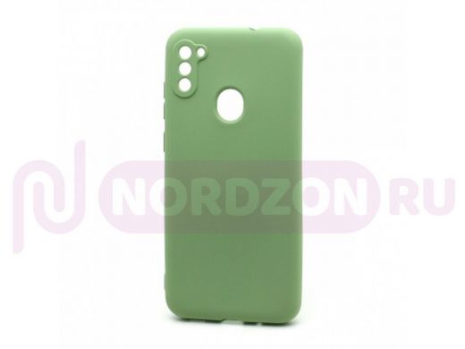 Чехол Samsung A11 /M11, силикон, New Era, зелёный