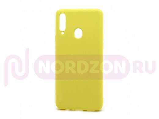 Чехол Samsung A20s/A207, силикон, New Era, жёлтый