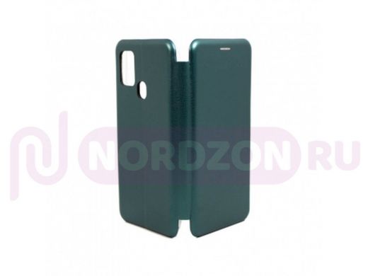 Чехол Samsung A21s/A217, книжка боковая, зелёный, Fashion