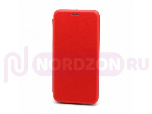 Чехол Samsung A21s/A217, книжка боковая, красный, BF