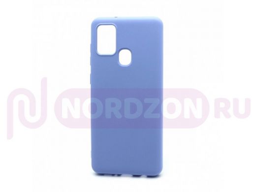 Чехол Samsung A21s/A217, силикон, New Era, голубой