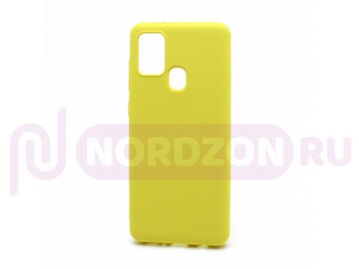 Чехол Samsung A21s/A217, силикон, New Era, жёлтый