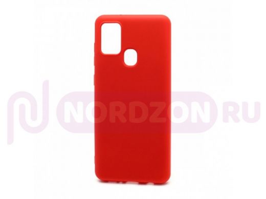 Чехол Samsung A21s/A217, силикон, New Era, красный