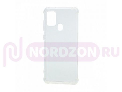 Чехол Samsung A21s/A217, силикон, прозрачный, противоударный