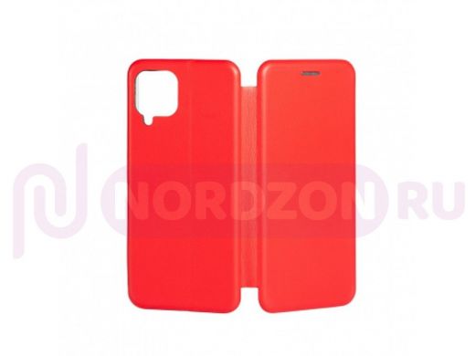 Чехол Samsung A22 /M22 /M32, книжка боковая, красный, Fashion