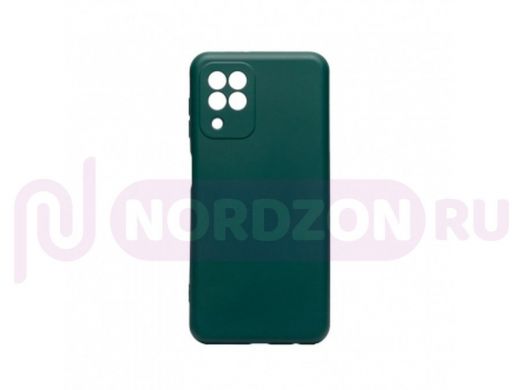 Чехол Samsung A22 /M22 /M32, силикон, матовый, Soft-Touch, зелёный тёмный