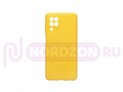 Чехол Samsung A22 /M22 /M32, силикон, матовый, с высокими бортами, жёлтый