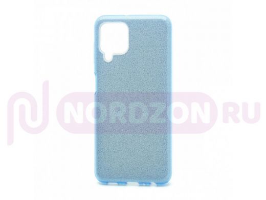 Чехол Samsung A22 /M22 /M32, силикон, мерцающий, Fashion, голубой