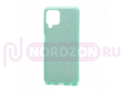 Чехол Samsung A22 /M22 /M32, силикон, мерцающий, Fashion, зелёный