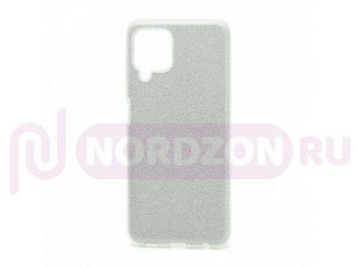 Чехол Samsung A22 /M22 /M32, силикон, мерцающий, Fashion, серебро