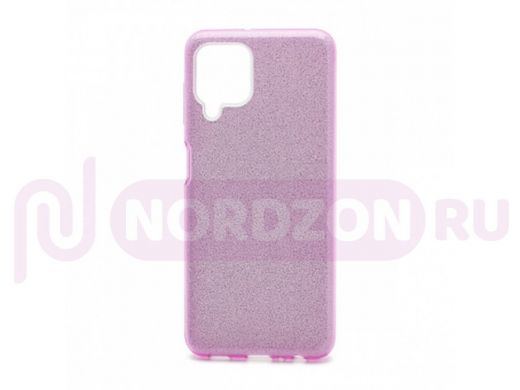 Чехол Samsung A22 /M22 /M32, силикон, мерцающий, Fashion, фиолетовый