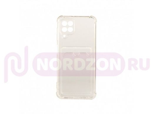 Чехол Samsung A22 /M22 /M32, силикон, с отделом для карты, прозрачный