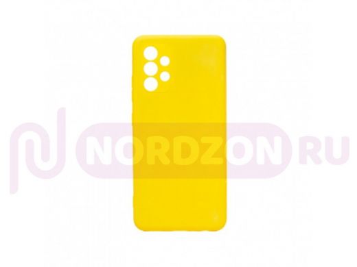 Чехол Samsung A32/A325, силикон, матовый, Soft-Touch, жёлтый