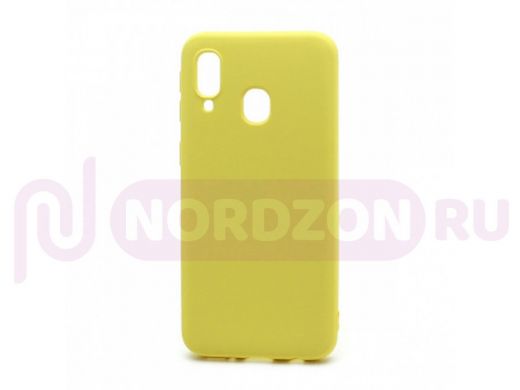 Чехол Samsung A40/A405 (2019), силикон, New Era, жёлтый