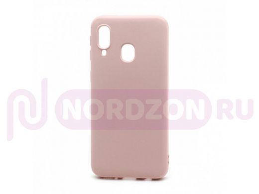 Чехол Samsung A40/A405 (2019), силикон, New Era, розовый