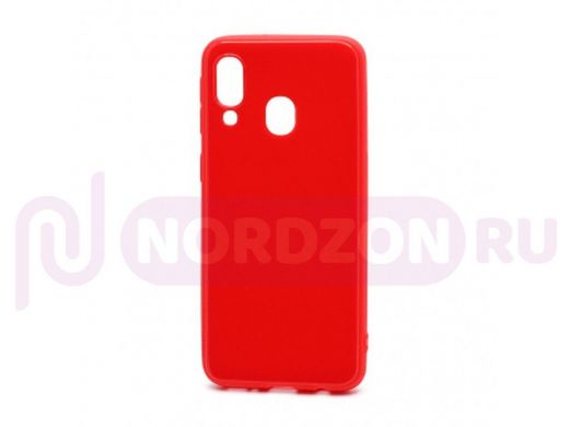 Чехол Samsung A40/A405 (2019), силикон, глянцевый, ультратонкий, красный