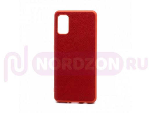 Чехол Samsung A41/A415, под кожу, Leather Cover, красный