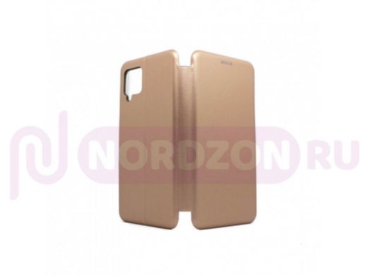 Чехол Samsung A42 (2020), книжка боковая, розовое золото, Fashion