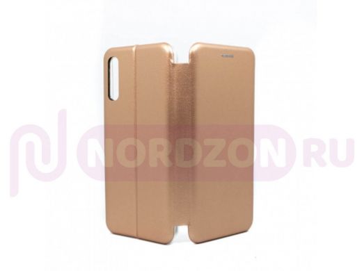 Чехол Samsung A50 /А30s, книжка боковая, розовое золото, Fashion