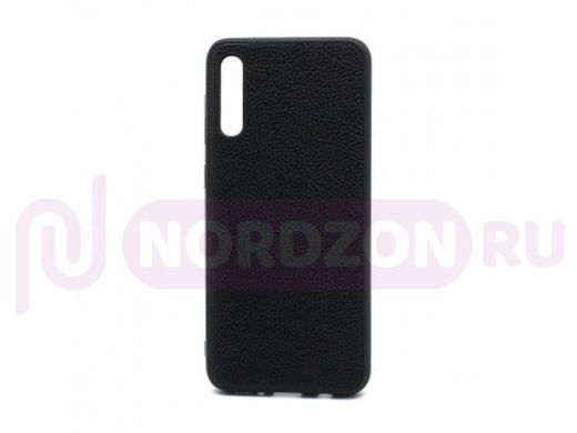 Чехол Samsung A50 /А30s, под кожу, Leather Cover, чёрный
