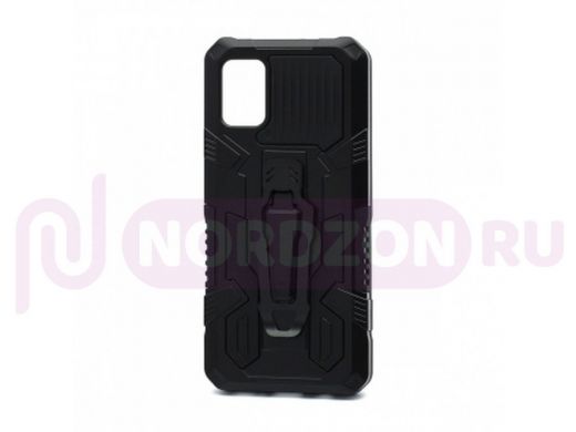 Чехол Samsung A51/A515, пластик, противоударный, i-Crystal, чёрный