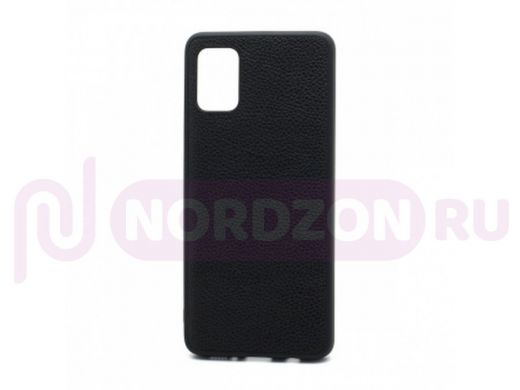 Чехол Samsung A51/A515, под кожу, Leather Cover, чёрный