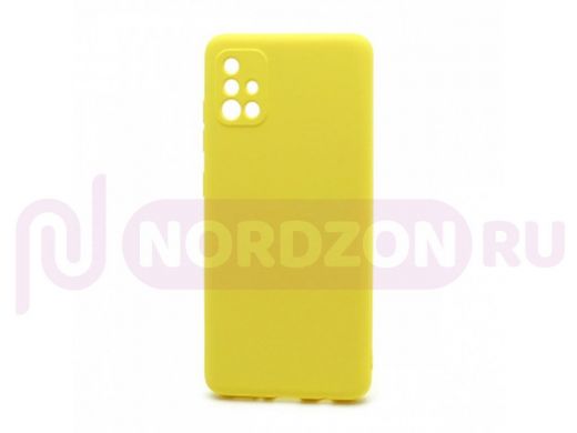 Чехол Samsung A51/A515, силикон, New Era, жёлтый