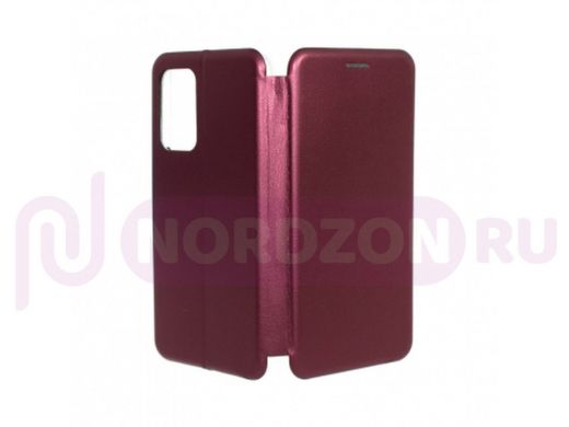 Чехол Samsung A52/A525, книжка боковая, бордо, Fashion