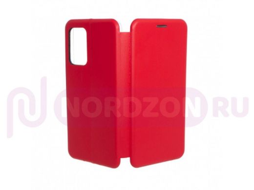 Чехол Samsung A52/A525, книжка боковая, красный, Fashion