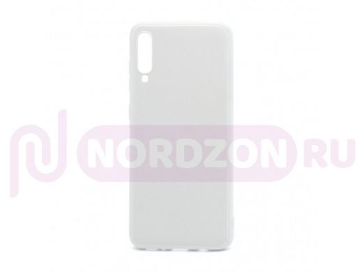 Чехол Samsung A70/A705 (2019), силикон, глянцевый, ультратонкий, белый