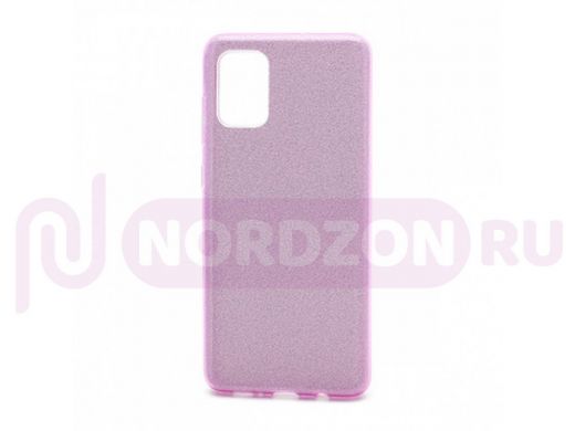 Чехол Samsung A71/A715, силикон, мерцающий, Fashion, фиолетовый