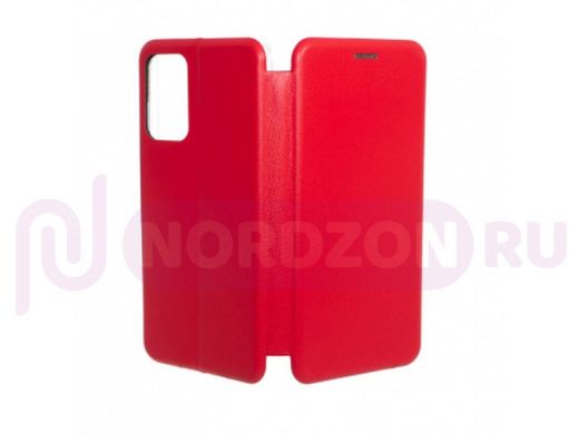 Чехол Samsung A72/A725, книжка боковая, красный, Fashion
