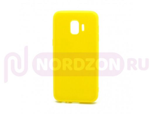 Чехол Samsung J260/J2 Core (2018), силикон, глянцевый, ультратонкий, жёлтый
