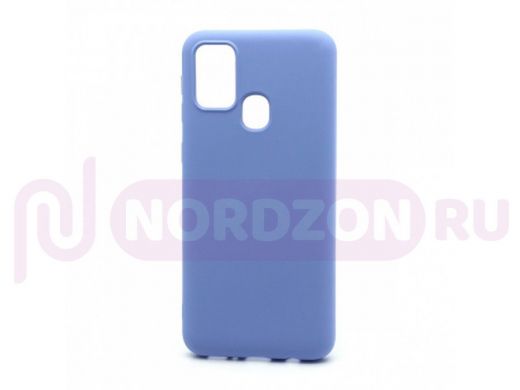 Чехол Samsung M31 (2020), силикон, New Era, голубой