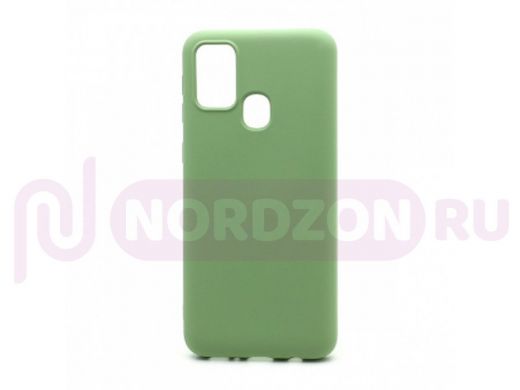 Чехол Samsung M31 (2020), силикон, New Era, зелёный