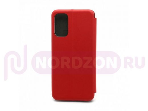 Чехол Samsung M52/M526, книжка боковая, красный, BF
