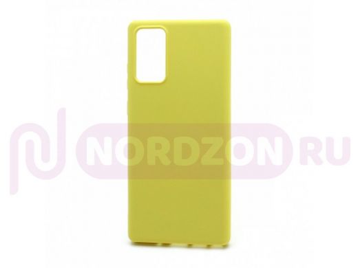 Чехол Samsung Note 20, силикон, New Era, жёлтый