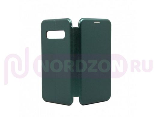 Чехол Samsung S10/G973, книжка боковая, зелёный, Fashion