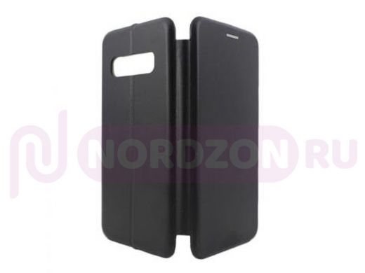 Чехол Samsung S10/G973, книжка боковая, чёрный, Fashion