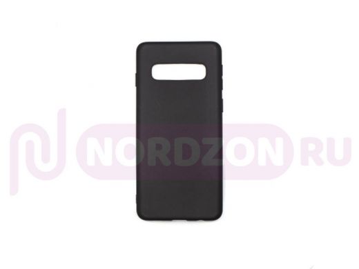 Чехол Samsung S10/G973, силикон, чёрный, прозрачный