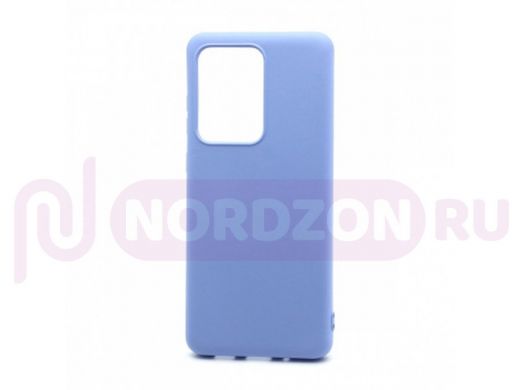 Чехол Samsung S20 Ultra, силикон, New Era, голубой