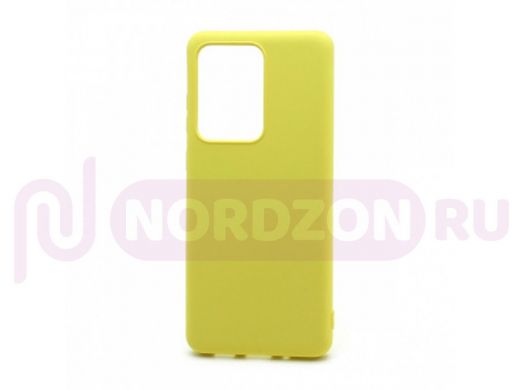Чехол Samsung S20 Ultra, силикон, New Era, жёлтый