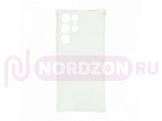 Чехол Samsung S22 Ultra, силикон, прозрачный, противоударный