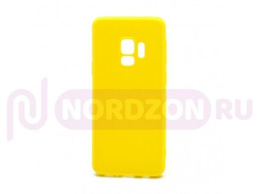 Чехол Samsung S9/G960, силикон, глянцевый, ультратонкий, жёлтый