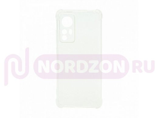 Чехол Xiaomi 12X, силикон, прозрачный, противоударный