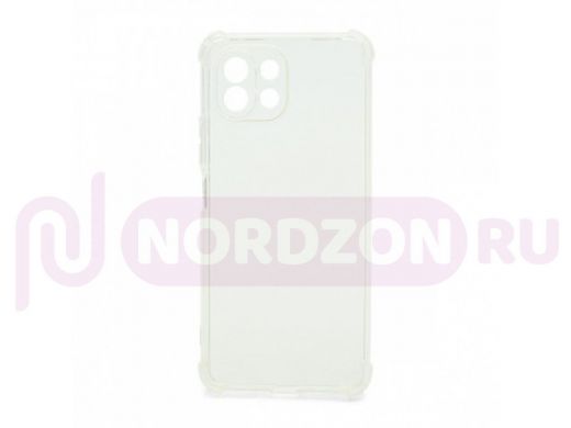 Чехол Xiaomi 11 Lite, силикон, прозрачный, противоударный