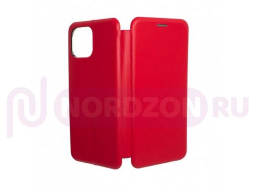 Чехол Xiaomi Mi 11 Lite, книжка боковая, красный, Fashion
