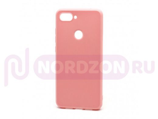 Чехол Xiaomi Mi 8 Lite, силикон, глянцевый, ультратонкий, розовый